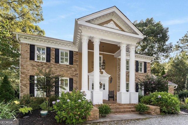 view of greek revival house