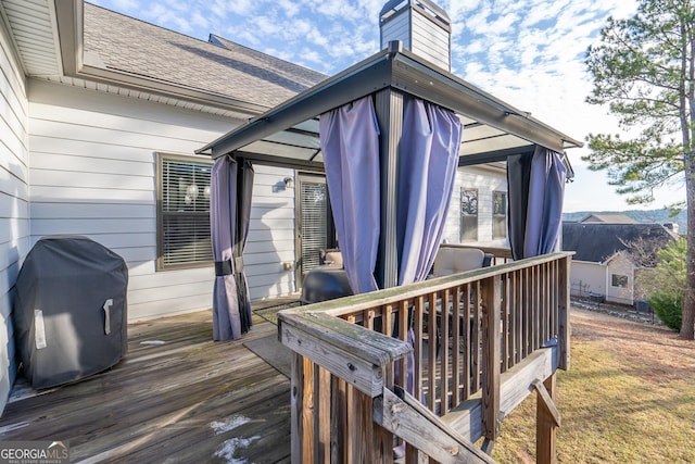 deck with grilling area