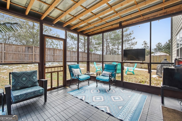 view of sunroom