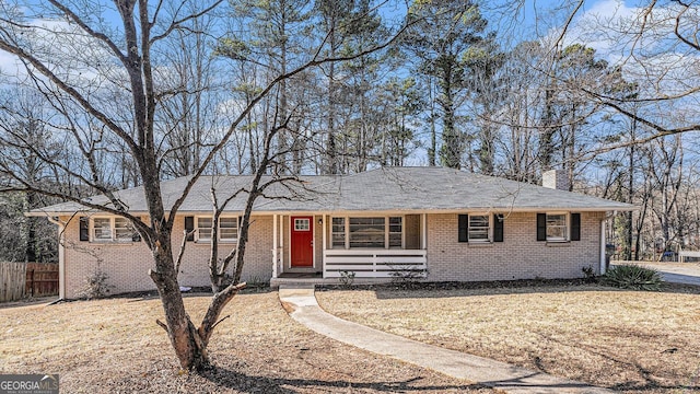 view of ranch-style home