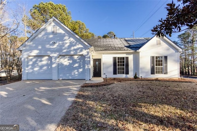 ranch-style home with a garage