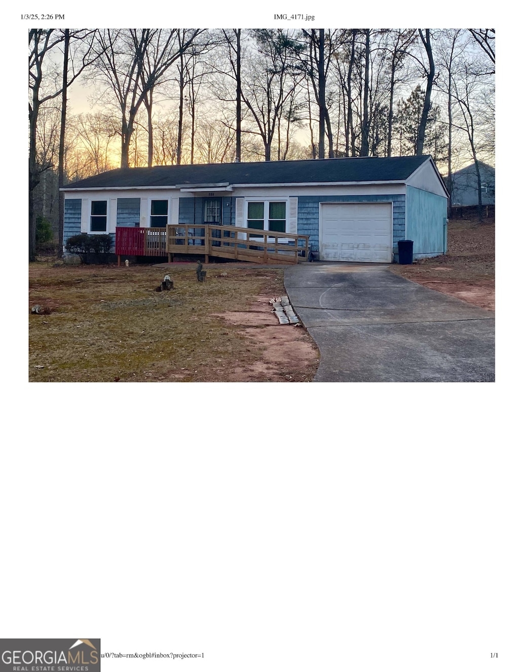 ranch-style house with a garage