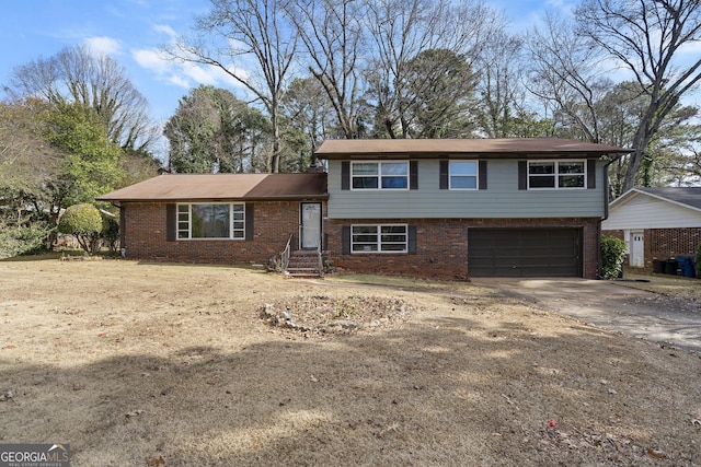 tri-level home with a garage