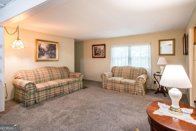 view of carpeted living room