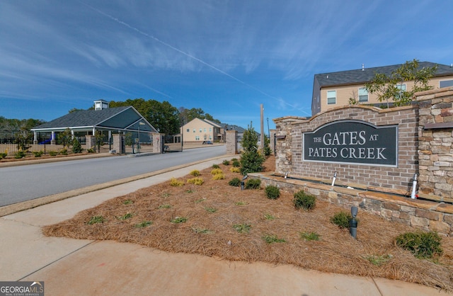 view of community sign