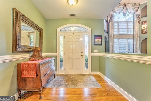 entryway featuring wood-type flooring