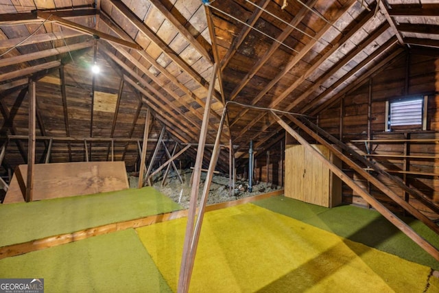 view of attic