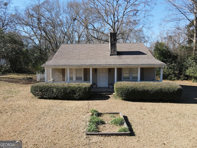 view of front of home featuring covered porch