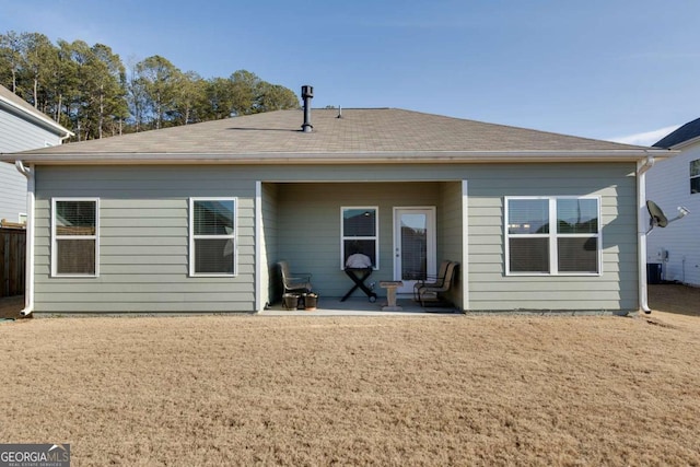 rear view of house with a patio area