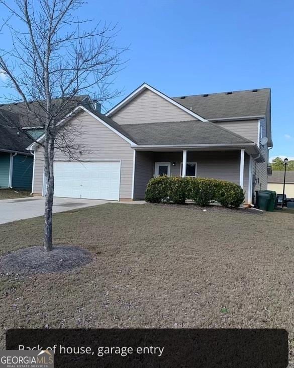 single story home with a garage