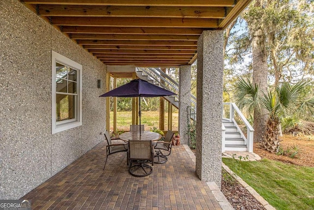 view of patio / terrace featuring outdoor dining space