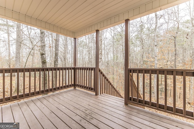 view of wooden deck