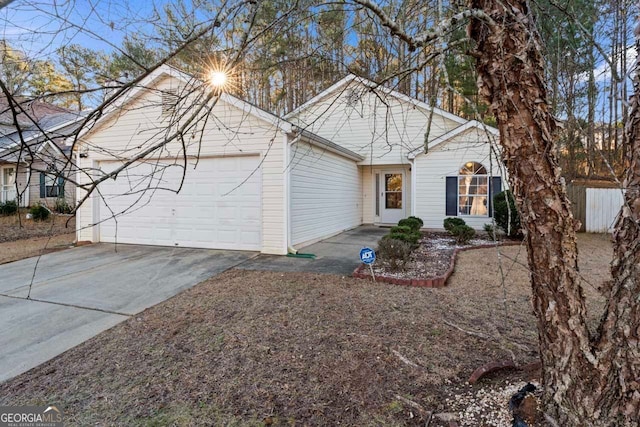 front facade featuring a garage