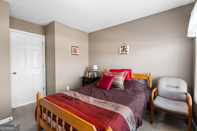 bedroom with carpet floors