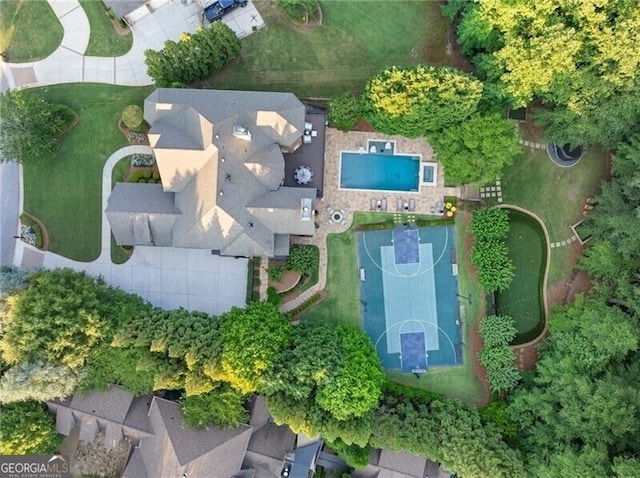 birds eye view of property