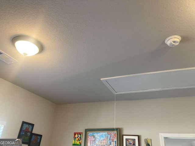 room details featuring a textured ceiling