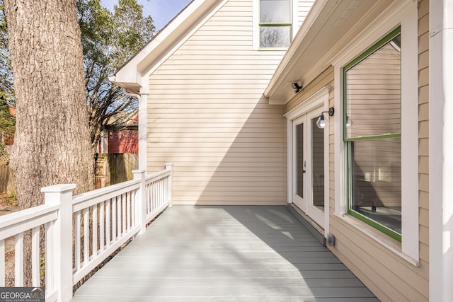 view of wooden deck