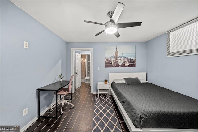 bedroom with ceiling fan