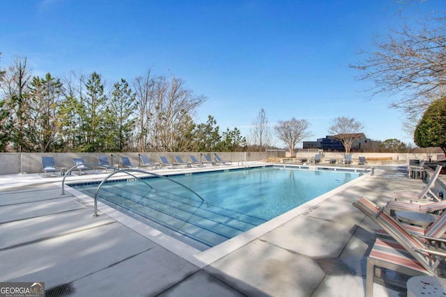 view of pool with a patio area