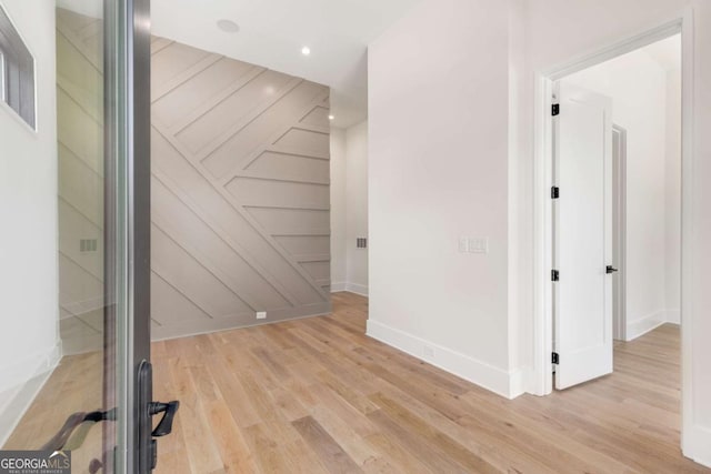 interior space featuring light hardwood / wood-style floors