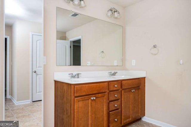 bathroom with vanity