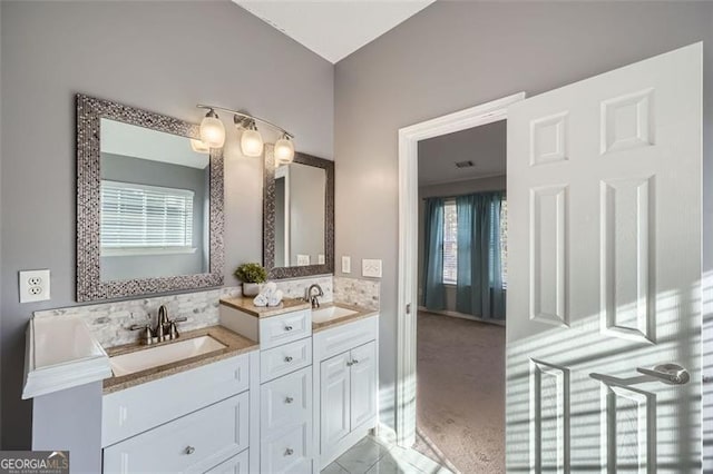 bathroom with vanity