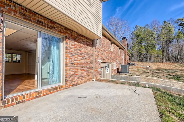 view of patio with central AC