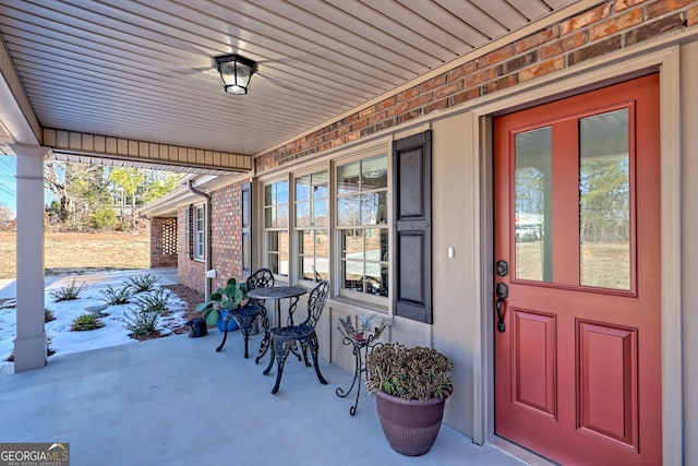 view of patio / terrace with a porch