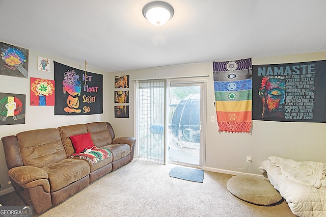 view of carpeted living room