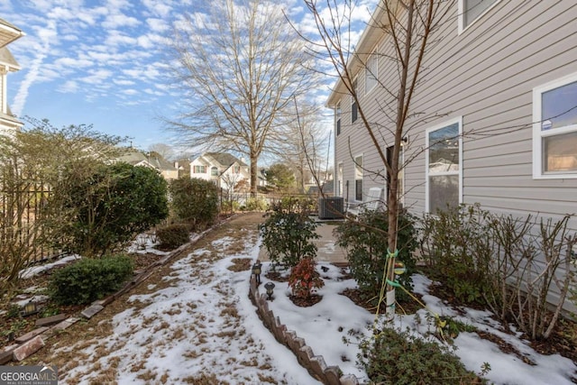 view of snowy yard