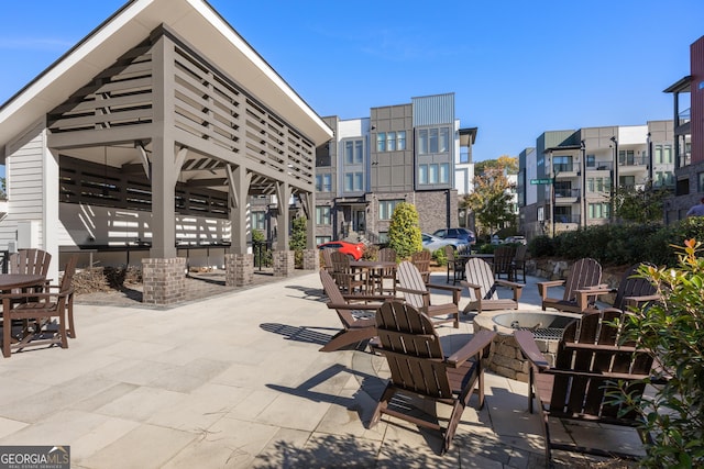 view of patio with a gazebo