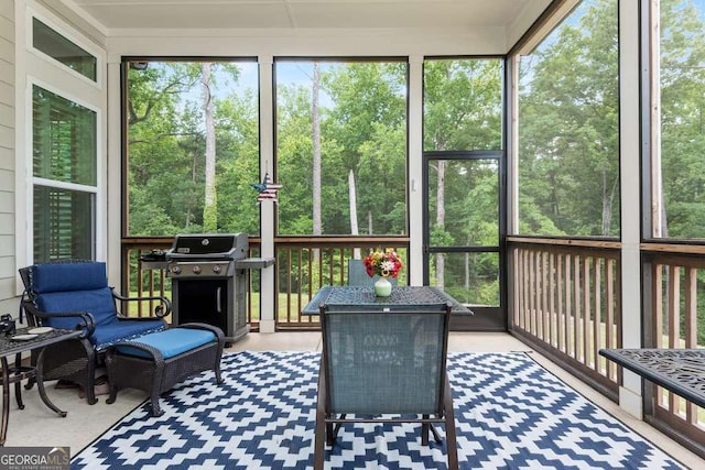 sunroom with a wealth of natural light