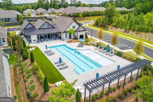 view of pool with a patio