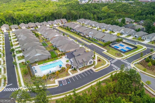 birds eye view of property