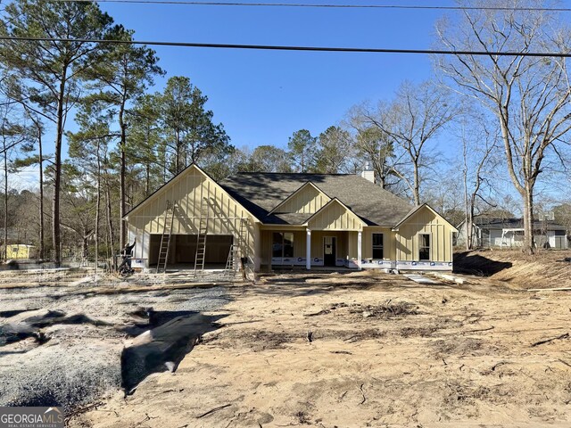 view of unfinished property