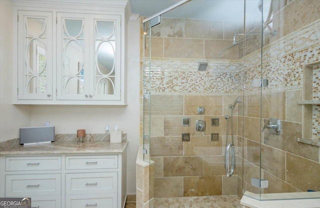 bathroom with walk in shower