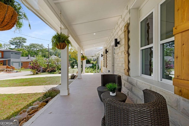 view of patio / terrace with a porch