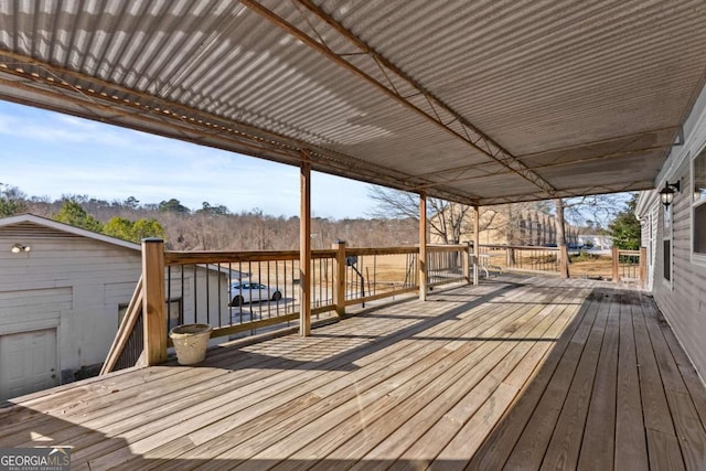 view of wooden terrace