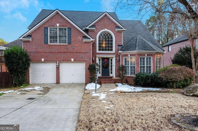 front of property featuring a garage