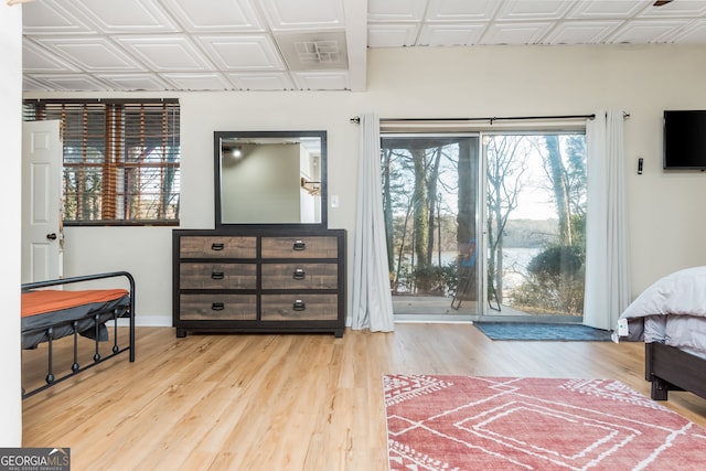 interior space with light hardwood / wood-style floors