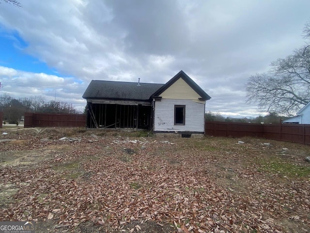 view of back of property