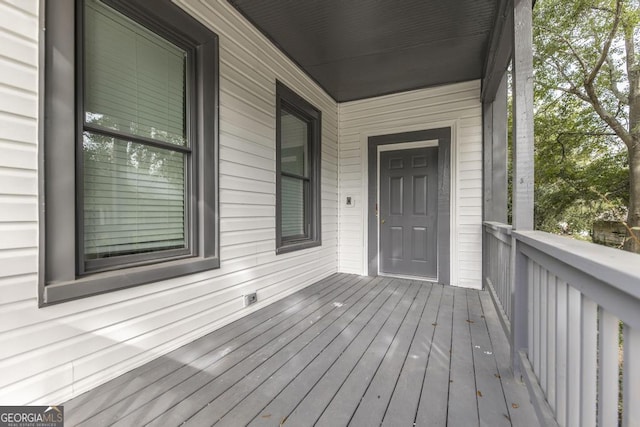 view of wooden deck