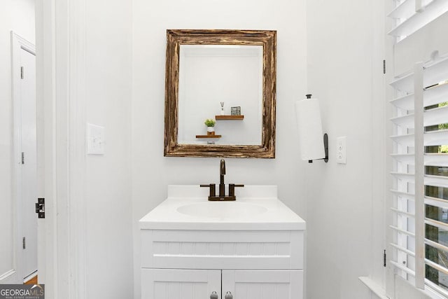 bathroom featuring vanity