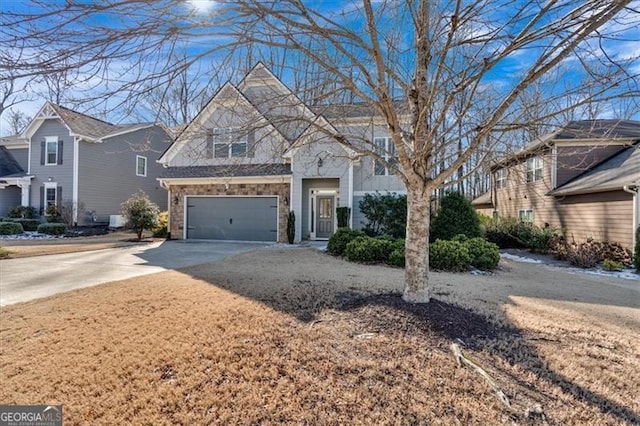 view of property with a garage