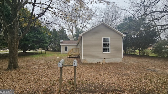 view of home's exterior