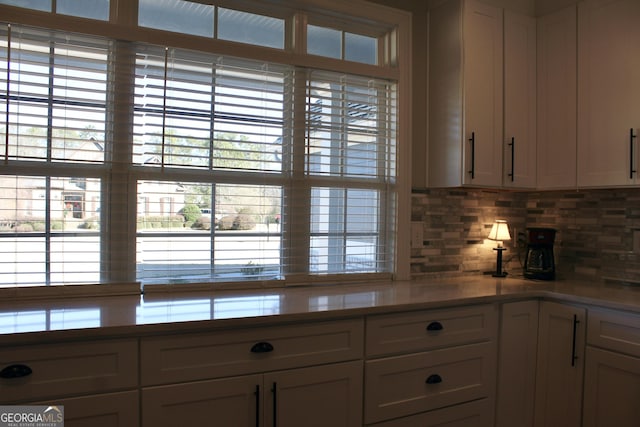 interior space with backsplash