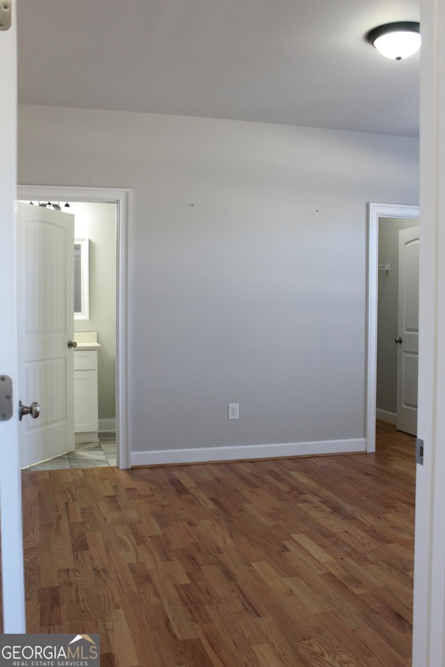 interior space featuring dark hardwood / wood-style flooring