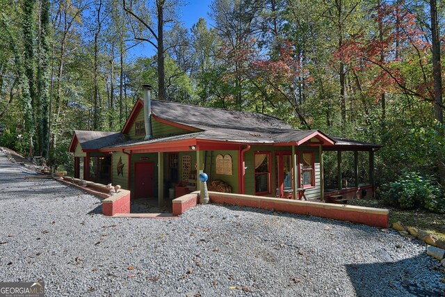 exterior space with a porch