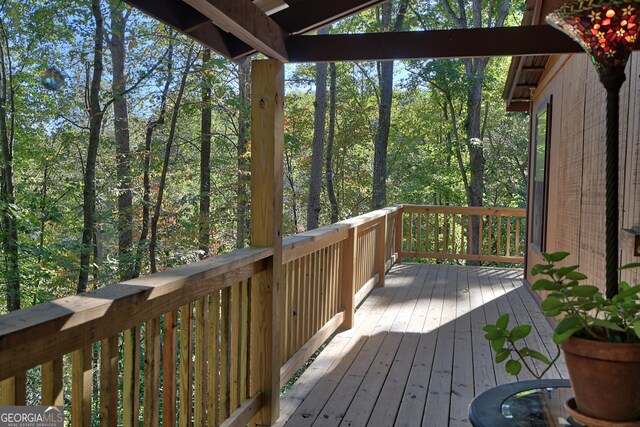 view of wooden terrace