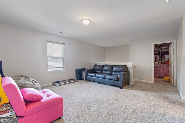 view of carpeted living room